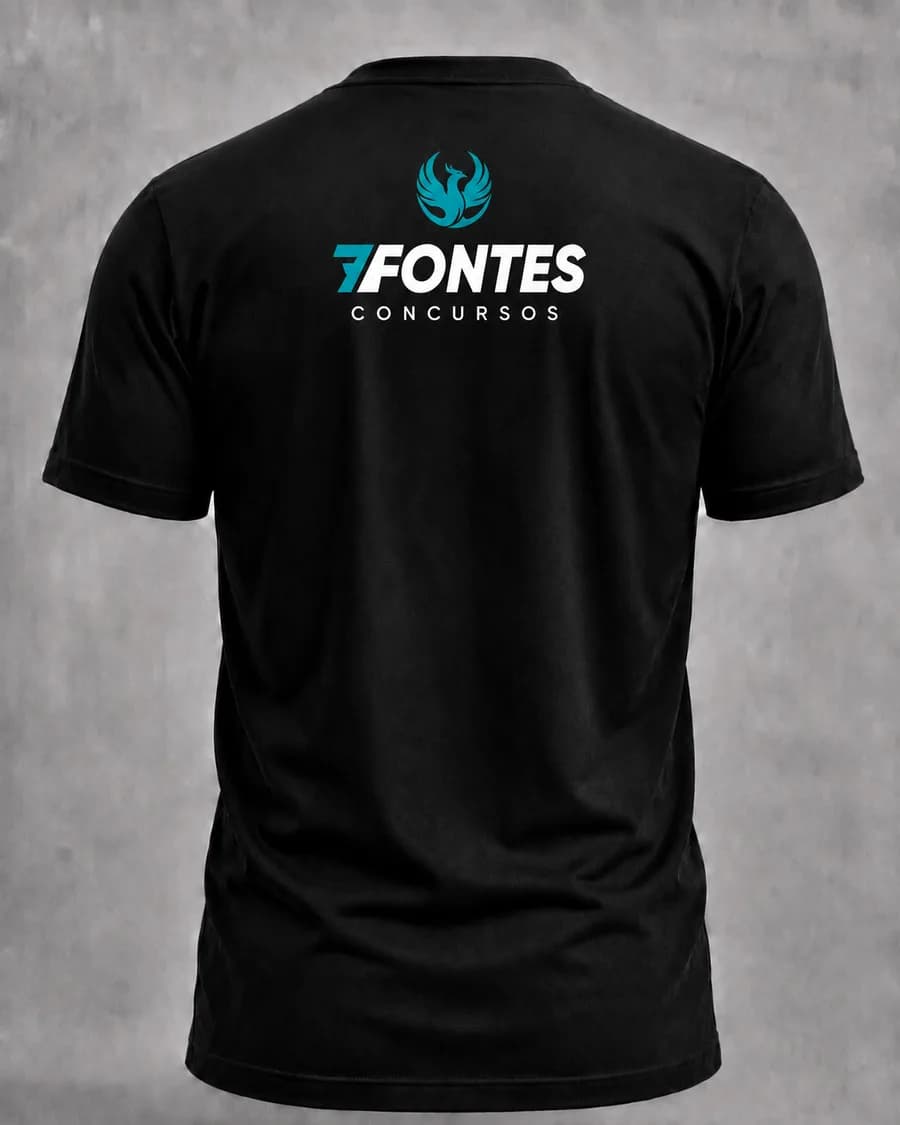 Assinatura 7Fontes, preta, costas