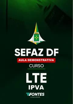 Capa da aula demonstrativa de Legislação Tributária (LTE)