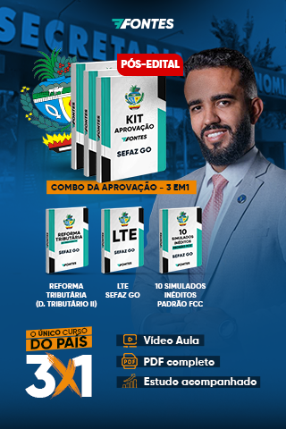 Combo Reforma Tributária + Legislação Tributária para SEFAZ GO, curso completo em vídeo aula, PDF e acompanhamento de estudos.