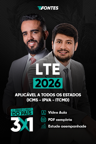 Curso LTE 2026 legislação tributária estadual para concursos fiscais com videoaulas e PDF completo